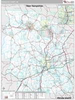 Worcester County, MA Wall Map Zip Code