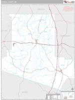 Carroll County, MS Wall Map Zip Code