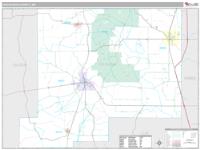 Chickasaw County, MS Wall Map Zip Code