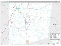Clarke County, MS Wall Map