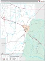Marshall County, MS Wall Map Zip Code