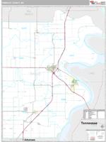 Pemiscot County, MO Wall Map Zip Code