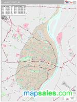 St. Louis City County, MO Wall Map Zip Code