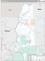 Coos County, NH Wall Map Zip Code