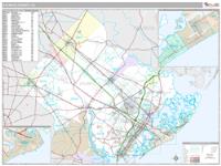 Atlantic County, NJ Wall Map Zip Code