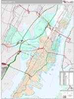 Hudson County, NJ Wall Map Zip Code