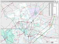 Mercer County, NJ Wall Map Zip Code