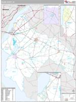 Salem County, NJ Wall Map Zip Code