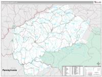 Delaware County, NY Wall Map Zip Code