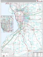 Erie County, NY Wall Map Zip Code