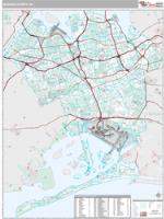 Queens County, NY Wall Map Zip Code