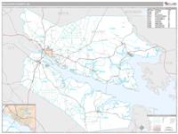 Beaufort County, NC Wall Map Zip Code