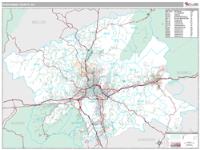 Buncombe County, NC Wall Map Zip Code
