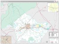 Burke County, NC Wall Map Zip Code