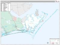 Carteret County, NC Wall Map Zip Code