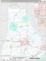 Cleveland County, NC Wall Map Zip Code
