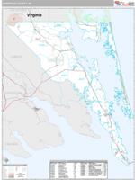 Currituck County, NC Wall Map Zip Code