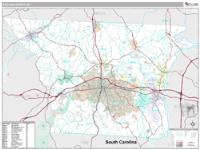 Gaston County, NC Wall Map Zip Code