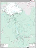 Jackson County, NC Wall Map Zip Code
