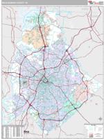 Mecklenburg County, NC Wall Map Zip Code