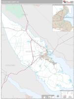 Pasquotank County, NC Wall Map Zip Code