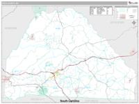 Polk County, NC Wall Map Zip Code