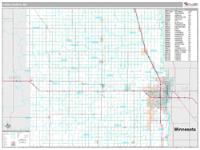 Cass County, ND Wall Map Zip Code