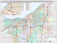 Cuyahoga County, OH Wall Map