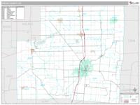 Shelby County, OH Wall Map Zip Code