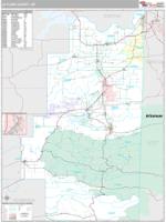 Le Flore County, OK Wall Map Zip Code