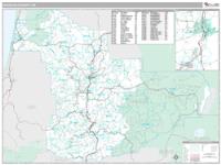Douglas County, OR Wall Map Zip Code