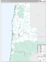 Lincoln County, OR Wall Map Zip Code