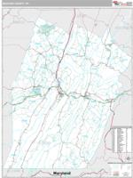 Bedford County, PA Wall Map Zip Code