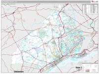 Delaware County, PA Wall Map Zip Code