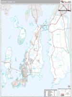 Newport County, RI Wall Map Zip Code