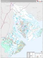Beaufort County, SC Wall Map Zip Code