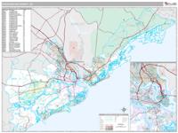 Charleston County, SC Wall Map Zip Code
