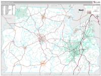 York County, SC Wall Map Zip Code
