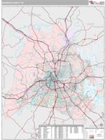 Davidson County, TN Wall Map Zip Code