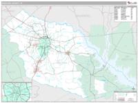 Angelina County, TX Wall Map Zip Code
