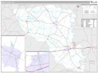 Austin County, TX Wall Map Zip Code