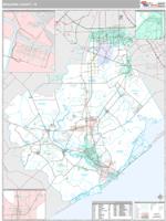 Brazoria County, TX Wall Map Zip Code
