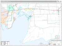 Chambers County, TX Wall Map Zip Code