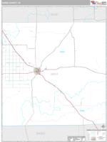 Garza County, TX Wall Map Zip Code