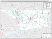 Henderson County, TX Wall Map Zip Code