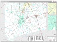 Johnson County, TX Wall Map Zip Code
