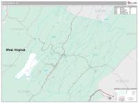 Bath County, VA Wall Map Zip Code