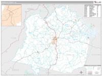 Franklin County, VA Wall Map Zip Code