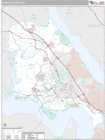 James City County, VA Wall Map Zip Code