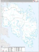 Mathews County, VA Wall Map Zip Code